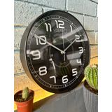 VOLANTE® Modern Duvar Saatleri DIAMOND Serisi 30 cm Ø Gerçek Cam Ev/Ofis/Mutfak/Sınıf/Okul Sessiz & Akar (SİYAH-GÜMÜŞ)
