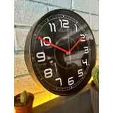 VOLANTE® Modern Duvar Saatleri DIAMOND Serisi 30 cm Ø Gerçek Cam Ev/Ofis/Mutfak/Sınıf/Okul Sessiz & Akar (SİYAH-KIRMIZI)