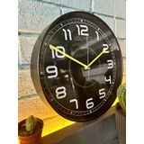 VOLANTE® Modern Duvar Saatleri DIAMOND Serisi 30 cm Ø Gerçek Cam Ev/Ofis/Mutfak/Sınıf/Okul Sessiz & Akar (SİYAH-SARI)