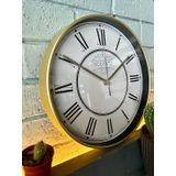 VOLANTE® Modern Duvar Saatleri ELEGANT Serisi 30 cm Ø Gerçek Cam Ev/Ofis/Mutfak/Sınıf/Okul Sessiz & Akar (ALTIN)