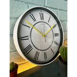 VOLANTE® Modern Duvar Saatleri ELEGANT Serisi 30 cm Ø Gerçek Cam Ev/Ofis/Mutfak/Sınıf/Okul Sessiz & Akar (BEYAZ-SARI)