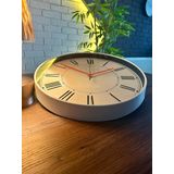 VOLANTE® Modern Duvar Saatleri ELEGANT Serisi 35 cm Ø Gerçek Cam Ev/Ofis/Mutfak/Sınıf/Okul Sessiz & Akar (BEYAZ-KIRMIZI)