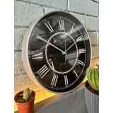 VOLANTE® Modern Duvar Saatleri FLAWLESS Serisi 30 cm Ø Gerçek Cam Ev/Ofis/Mutfak/Sınıf/Okul Sessiz & Akar (GÜMÜŞ)