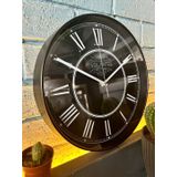 VOLANTE® Modern Duvar Saatleri FLAWLESS Serisi 30 cm Ø Gerçek Cam Ev/Ofis/Mutfak/Sınıf/Okul Sessiz & Akar (SİYAH-BEYAZ)
