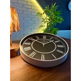 VOLANTE® Modern Duvar Saatleri FLAWLESS Serisi 35 cm Ø Gerçek Cam Ev/Ofis/Mutfak/Sınıf/Okul Sessiz & Akar (BEYAZ)