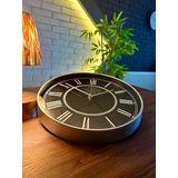 VOLANTE® Modern Duvar Saatleri FLAWLESS Serisi 35 cm Ø Gerçek Cam Ev/Ofis/Mutfak/Sınıf/Okul Sessiz & Akar (GÜMÜŞ)