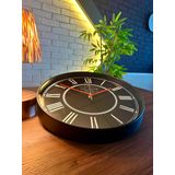 VOLANTE® Modern Duvar Saatleri FLAWLESS Serisi 35 cm Ø Gerçek Cam Ev/Ofis/Mutfak/Sınıf/Okul Sessiz & Akar (SİYAH-KIRMIZI)