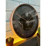 VOLANTE® Modern Duvar Saatleri HEAVEN Serisi 30 cm Ø Gerçek Cam Ev/Ofis/Mutfak/Sınıf/Okul Sessiz & Akar (BRONZ)