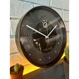 VOLANTE® Modern Duvar Saatleri HEAVEN Serisi 30 cm Ø Gerçek Cam Ev/Ofis/Mutfak/Sınıf/Okul Sessiz & Akar (SİYAH-BEYAZ)
