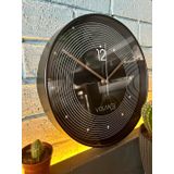 VOLANTE® Modern Duvar Saatleri HEAVEN Serisi 30 cm Ø Gerçek Cam Ev/Ofis/Mutfak/Sınıf/Okul Sessiz & Akar (SİYAH-BRONZ)