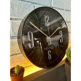 VOLANTE® Modern Duvar Saatleri INFINITY Serisi 30 cm Ø Gerçek Cam Ev/Ofis/Mutfak/Sınıf/Okul Sessiz & Akar (ALTIN) (SİYAH-ALTIN)