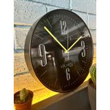 VOLANTE® Modern Duvar Saatleri INFINITY Serisi 30 cm Ø Gerçek Cam Ev/Ofis/Mutfak/Sınıf/Okul Sessiz & Akar (ALTIN) (SİYAH-SARI)
