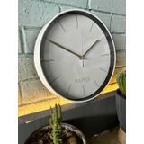 VOLANTE® Modern Duvar Saatleri LOFTY Serisi 30 cm Ø Gerçek Cam Ev/Ofis/Mutfak/Sınıf/Okul Sessiz & Akar (BEYAZ-ALTIN)