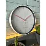 VOLANTE® Modern Duvar Saatleri LOFTY Serisi 30 cm Ø Gerçek Cam Ev/Ofis/Mutfak/Sınıf/Okul Sessiz & Akar (BEYAZ-PEMBE)
