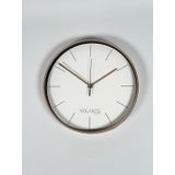 VOLANTE® Modern Duvar Saatleri LOFTY Serisi 30 cm Ø Gerçek Cam Ev/Ofis/Mutfak/Sınıf/Okul Sessiz & Akar (BRONZ)