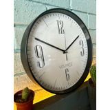 VOLANTE® Modern Duvar Saatleri MAJESTIC Serisi 30 cm Ø Gerçek Cam Ev/Ofis/Mutfak/Sınıf/Okul Sessiz & Akar (SİYAH)