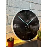 VOLANTE® Modern Duvar Saatleri MIRACLE Serisi 30 cm Ø Gerçek Cam Ev/Ofis/Mutfak/Sınıf/Okul Sessiz & Akar (MAVİ)