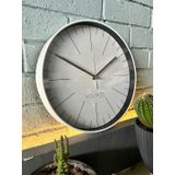 VOLANTE® Modern Duvar Saatleri NOBLE Serisi 30 cm Ø Gerçek Cam Ev/Ofis/Mutfak/Sınıf/Okul Sessiz & Akar (BEYAZ-BRONZ)