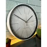 VOLANTE® Modern Duvar Saatleri NOBLE Serisi 30 cm Ø Gerçek Cam Ev/Ofis/Mutfak/Sınıf/Okul Sessiz & Akar (BEYAZ-GÜMÜŞ)