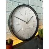 VOLANTE® Modern Duvar Saatleri NOBLE Serisi 30 cm Ø Gerçek Cam Ev/Ofis/Mutfak/Sınıf/Okul Sessiz & Akar (SİYAH-GÜMÜŞ)