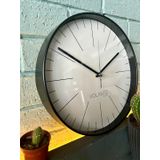 VOLANTE® Modern Duvar Saatleri NOBLE Serisi 30 cm Ø Gerçek Cam Ev/Ofis/Mutfak/Sınıf/Okul Sessiz & Akar (SİYAH)