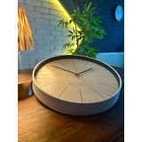 VOLANTE® Modern Duvar Saatleri NOBLE Serisi 35 cm Ø Gerçek Cam Ev/Ofis/Mutfak/Sınıf/Okul Sessiz & Akar (BEYAZ-SİYAH)