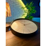 VOLANTE® Modern Duvar Saatleri NOBLE Serisi 35 cm Ø Gerçek Cam Ev/Ofis/Mutfak/Sınıf/Okul Sessiz & Akar (SİYAH-PEMBE)