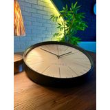 VOLANTE® Modern Duvar Saatleri NOBLE Serisi 35 cm Ø Gerçek Cam Ev/Ofis/Mutfak/Sınıf/Okul Sessiz & Akar (SİYAH)