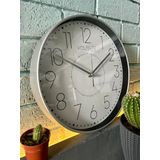 VOLANTE® Modern Duvar Saatleri QUEENLY Serisi 30 cm Ø Gerçek Cam Ev/Ofis/Mutfak/Sınıf/Okul Sessiz & Akar (GÜMÜŞ)