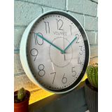 VOLANTE® Modern Duvar Saatleri QUEENLY Serisi 30 cm Ø Gerçek Cam Ev/Ofis/Mutfak/Sınıf/Okul Sessiz & Akar (MAVİ)