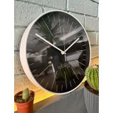 VOLANTE® Modern Duvar Saatleri SALVIA Serisi 30 cm Ø Gerçek Cam Ev/Ofis/Mutfak/Sınıf/Okul Sessiz & Akar (Beyaz)