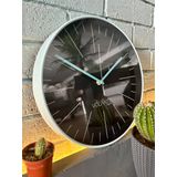 VOLANTE® Modern Duvar Saatleri SALVIA Serisi 30 cm Ø Gerçek Cam Ev/Ofis/Mutfak/Sınıf/Okul Sessiz & Akar (MAVİ)