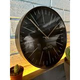 VOLANTE® Modern Duvar Saatleri SALVIA Serisi 30 cm Ø Gerçek Cam Ev/Ofis/Mutfak/Sınıf/Okul Sessiz & Akar (SİYAH-BRONZ)