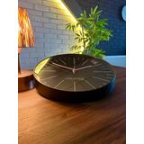 VOLANTE® Modern Duvar Saatleri SALVIA Serisi 35 cm Ø Gerçek Cam Ev/Ofis/Mutfak/Sınıf/Okul Sessiz & Akar (SİYAH-PEMBE)