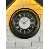 VOLANTE® Vintage Duvar Saatleri SİYAH-İNCİ Serisi 45 cm Ø Gerçek Cam Ev/Ofis/Mutfak/Sınıf/Okul Sessiz & Akar (V-SYH7GLD)