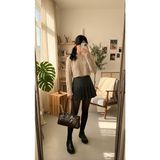 Volare Bags Vintage Suni Deri Omuz Çantası - Siyah