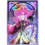 Volcanic Island 50 ayar Holografik (Baronne de Fleur) Üstten Yüklemeli Ticaret Kartı Kollu Güverte Koruyucu YuGiOh/Japon Sanatı Anime Baskı Kartı Kollu Koruyucular 63x90 (01)