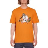 Volcom Erkek Bisiklet Yaka T-Shirt, Turuncu, S Beden