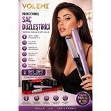 VOLEMİ 0200 Profesyonel Saç Düzleştirici – Keratin Yağlı Seramik Plakalı, Dijital Ekranlı, UV Korumalı Akıllı Isı Sensörlü 120°C-230°C Ayarlanabilir Isı, Hızlı Isınma