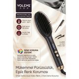 VOLEMİ 11 Kademe Isı Ayarlı Şekillendirici Tarak Profesyonel İyonik Seramik Saç Düzleştirici Fırça - V-0111