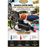 VOLEMİ 12V 250 PSI Araç Çok Amaçlı Hava Kompresörü Lastik Şişirme Pompası