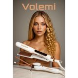 VOLEMİ 2’si 1 Arada Isı Ayarlı Profesyonel Seramik Saç Şekillendirici ve İnce Maşa