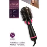 VOLEMİ Profesyonel 2200W Hava Üflemeli Saç Şekillendirici İyonik Düzleştirici Fön Tarağı Ve Hacim Verici Fırça