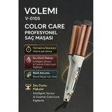 Volemı® V-0105 Profesyonel Bukle Saç Maşası Color Care, 5X Renk Koruma, Keratin Yağlı Seramik Kaplama Dijital Isı Ayarlı Maşa