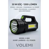 Volemi V-069 Uzun Menzilli Şarjlı Kamp Lambası El Feneri – Deprem, Acil Durum, Bahçe Ve Kamp Kullanımı