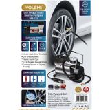 VOLEMİ VM-723 Çok Amaçlı Araç Lastik Şişirme Pompası Hava Kompresörü 12V 250 PSI Çakmaklık Girişli
