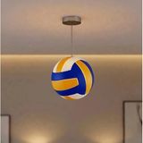 Voleybol Topu Tasarımlı Sarkıt Tavan Lambası, Mavi-Sarı | Spor Temalı Dekor, Çocuk Odası İçin, Özgün Top Görünümü, Tavan Armatürü, Renkli Tasarım