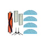 Voli Philips 7000 Serisi 7000/01 7100/01 için 1 ana Fırça 2 Yan Fırça 2 hepa Filtre 4 Mop Bezi Philips Homerun