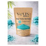 VOLIN Taş Tozu Ve Mum Boyası Turkuaz Renk 250 gr Hobi Harcı Renklendiricisi Turkuaz Toz Boya