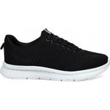 Volis 21096 Erkek Triko Konfort Sneakers Ayakkabı - Siyah Beyaz